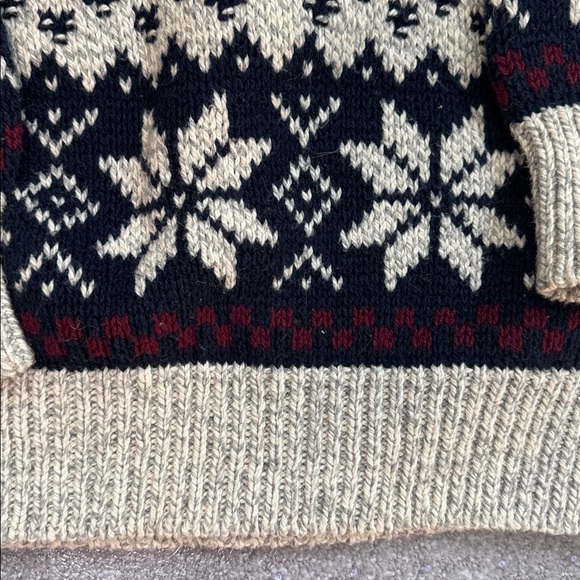 VINTAGE Peconic Bay Trader’s Oversized 100% Cotton Sweater Mens Large Festive - Picture 5 of 8